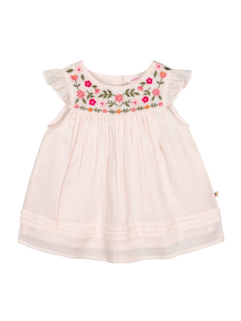

Budding Bees Girls Pink Solid Fit and Flare Dress