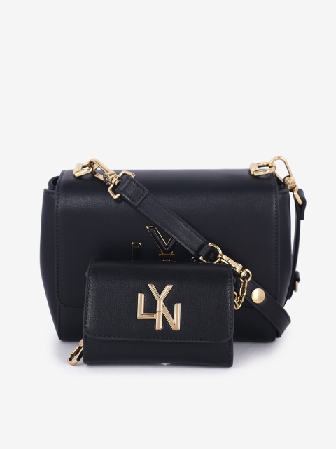 

LYN Black Solid Sling Bag