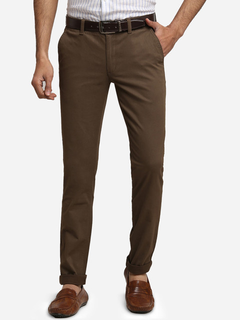 

Greenfibre Men Brown Slim Fit Solid Chinos