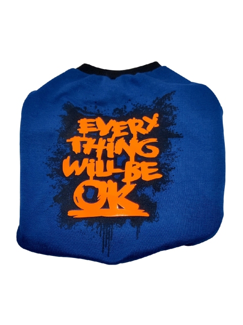 

PETS EMPIRE Blue & Orange Every Thing Will Be Ok Summer Dog T-Shirt