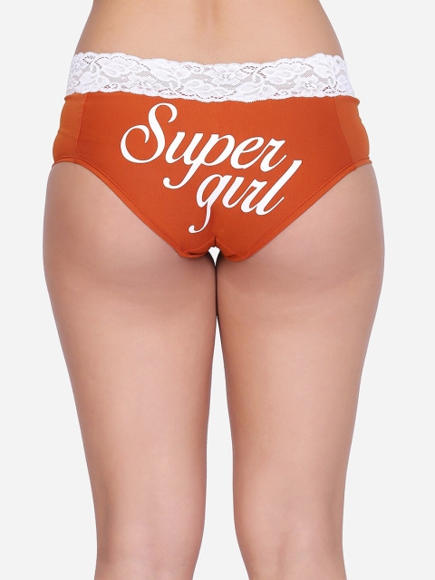 

Da Intimo Women Orange & White Printed Hipster Briefs DIU-302 F21