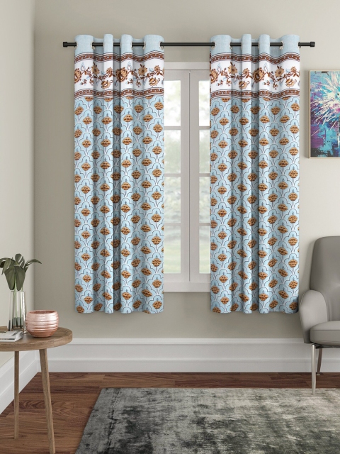 

Rajasthan Decor Blue Set of 2 Curtains