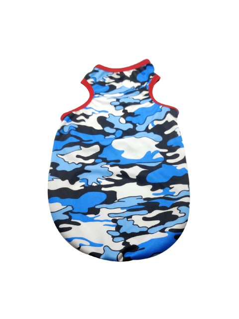 

PETS EMPIRE Blue & Black Camouflage Printed Summer Dog T-Shirt