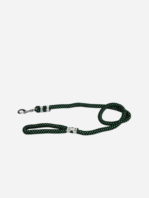 TREEMODA Black & Green Self-Design Dog Rope Leash