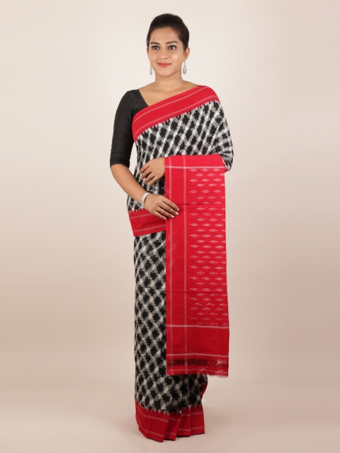 

Pothys Black & White Pure Cotton Woven Design Sambalpuri Saree