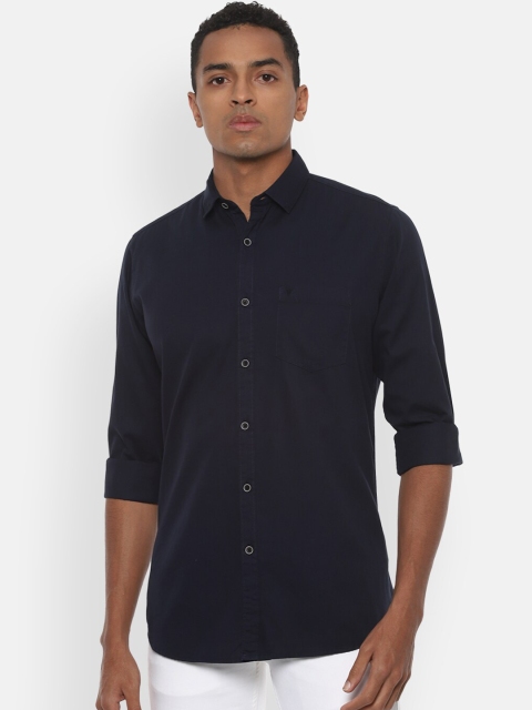 

Van Heusen Sport Men Navy Blue Slim Fit Solid Casual Shirt