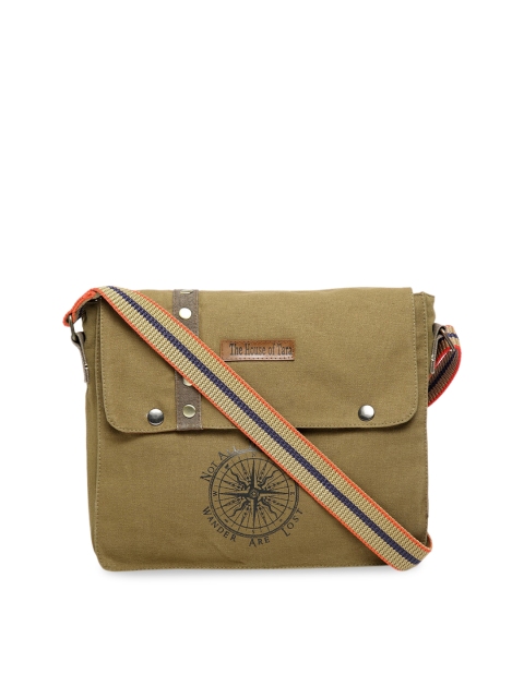

The House of Tara Khaki Printed Sling Bag