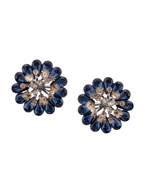 

Globus Navy Blue Floral Studs