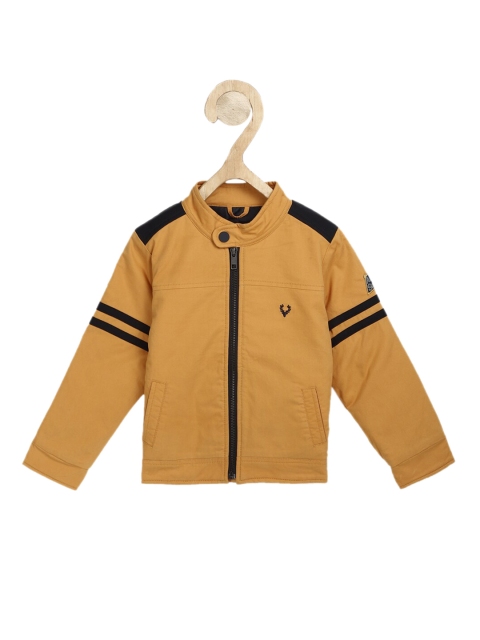 

Allen Solly Junior Boys Yellow & Black Striped Bomber