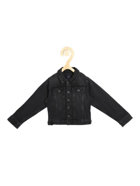 

Allen Solly Junior Boys Black Solid Windcheater Denim Jacket