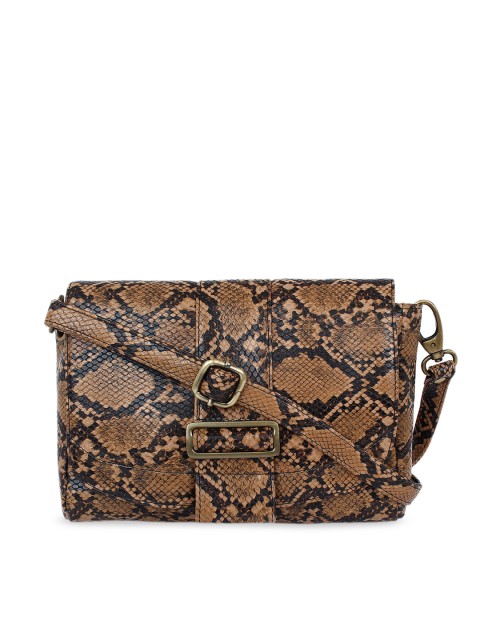 

Spice Art Women Tan Brown Snake Printed Fanny Pack
