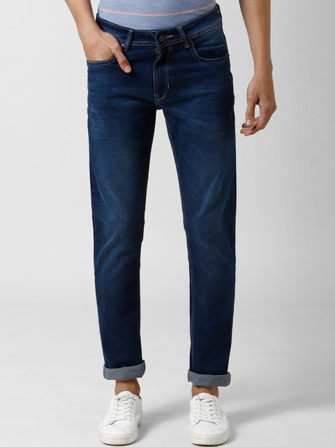 

Peter England Casuals Men Navy Blue Tapered Fit Jeans