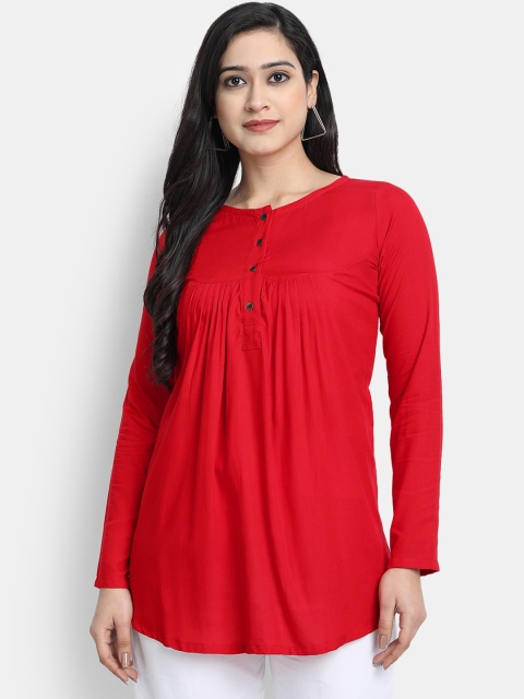 

Globon Impex Women Red Solid Regular top