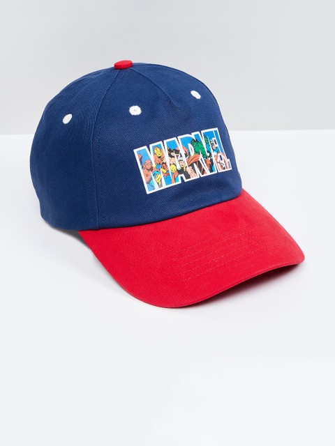 

max Boys Blue & Red Printed Baseball Cap