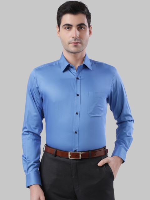 

Raymond Men Blue Slim Fit Solid Casual Shirt