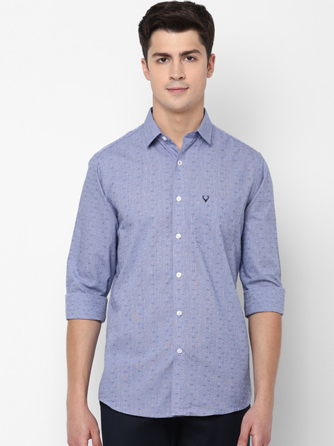 

Allen Solly Men Blue Slim Fit Printed Casual Shirt