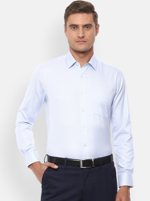 

Luxure by Louis Philippe Men Blue Regular Fit Printed Casual Shirt