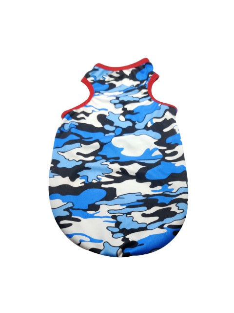 

PETS EMPIRE Blue & Black Camouflage Printed Dog T-Shirt