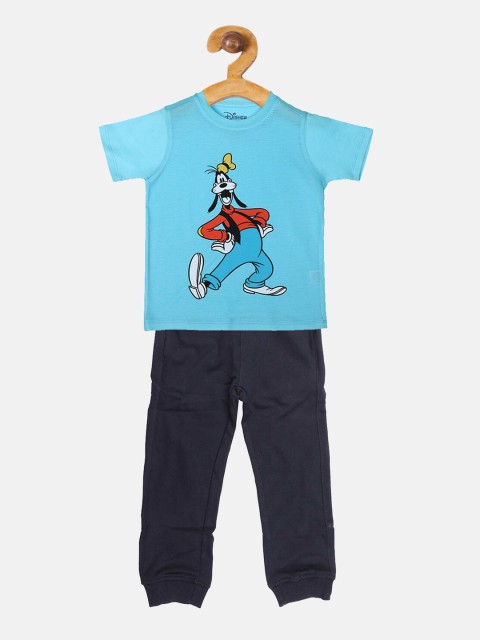 

YK Disney Boys Blue & Red Printed T-shirt with Pyjamas