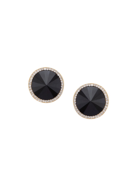 

Globus Black & Gold-Toned Contemporary Studs