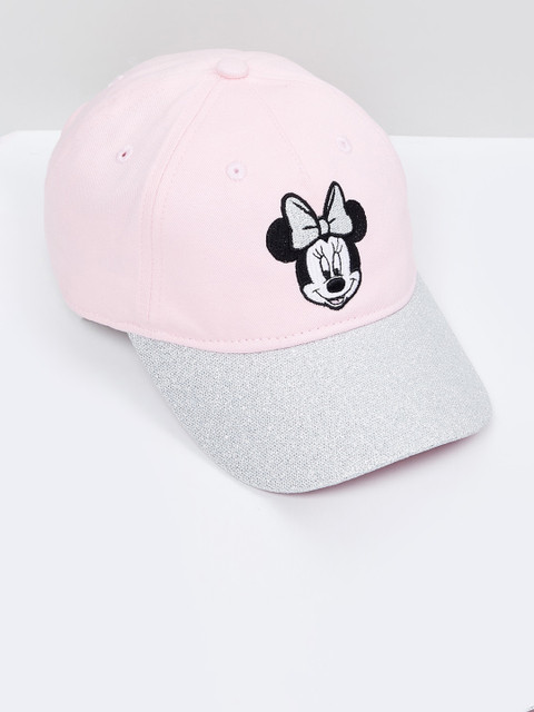 

max Girls Pink Minnie Mouse Embroidered Snapback Cap