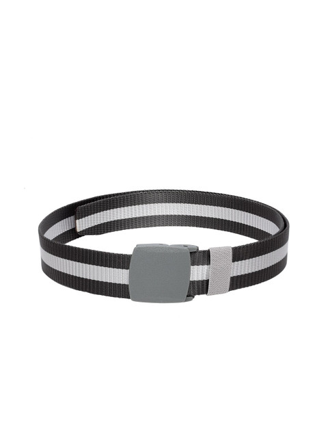 

Apsis Men Grey & White Striped Belt