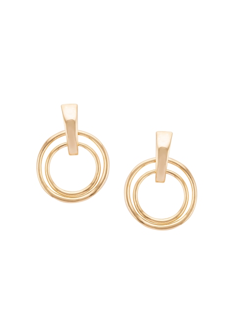 

Globus Gold-Toned Circular Drop Earrings