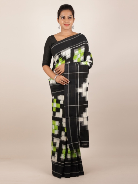 

Pothys Multicoloured Pure Cotton Checked Sambalpuri Saree, Multi