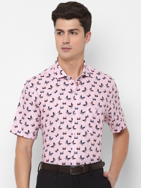 

SIMON CARTER LONDON Men Pink Regular Fit Printed Casual Shirt
