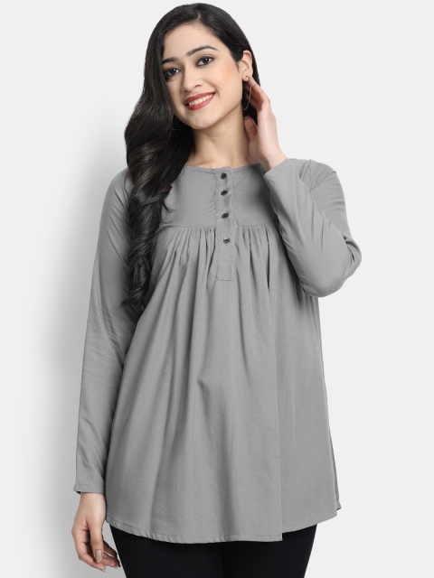

Globon Impex Grey Long Sleeves Top