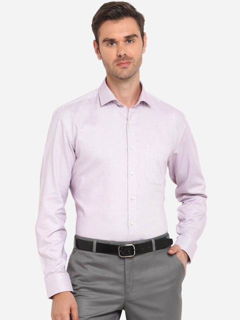 

JADE BLUE Men Pink Printed Pure Cotton Formal Shirt