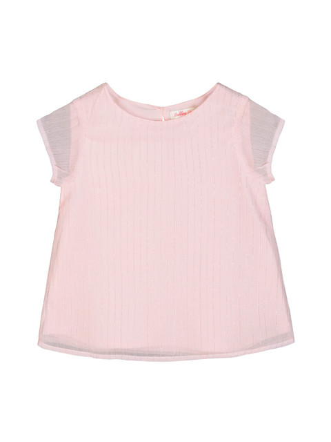 

Budding bees Infants Girls Pink Striped Chiffon A-line Top