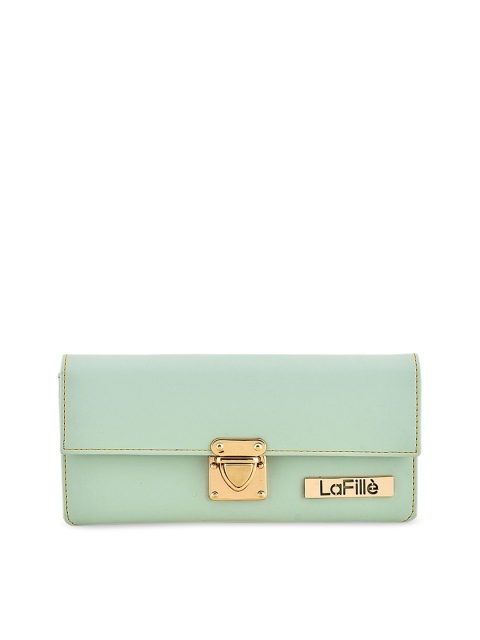 

LaFille Women Green Solid Three Fold Wallet