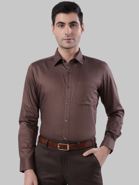 

Raymond Men Brown Regular Fit Solid Formal Shirt