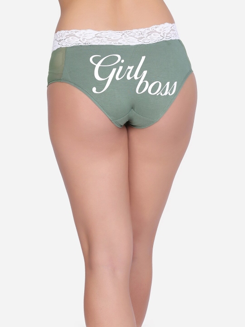 

Da Intimo Women Green Printed Back Hipster Briefs DIU-301 F21