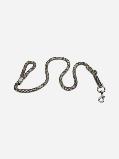 

TREEMODA Maroon & Yellow Self-Design Rope Dog Leash