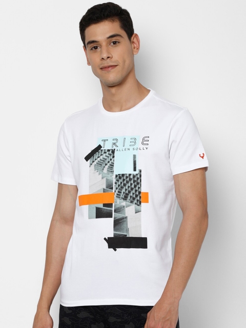 

Allen Solly Tribe Men White Printed Round Neck T-shirt