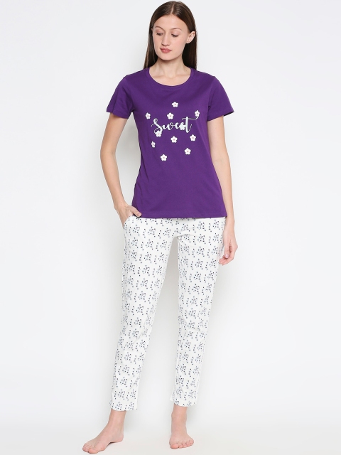 

XIN Women Purple Floral