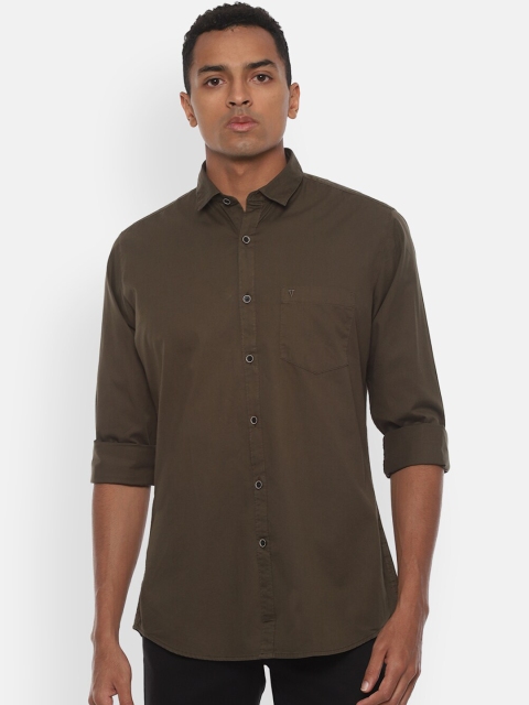 

Van Heusen Sport Men Brown Slim Fit Solid Casual Shirt