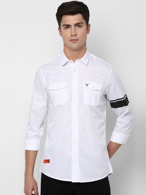 

Allen Solly Tribe Men White Regular Fit Solid Cotton Casual Shirt