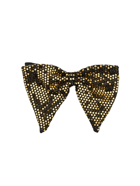 

The Tie Hub Gold-Toned & Black Disco Butterfly Bow Tie