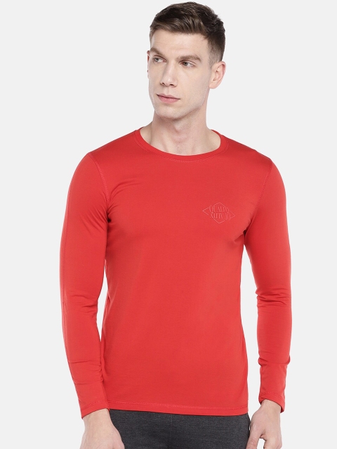 

Sweet Dreams Men Red Solid Sustainable Lounge T-Shirt