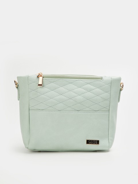 

CODE by Lifestyle Green Solid Sling Bag