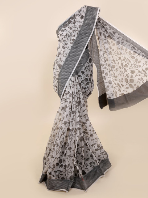 

Pothys Off-White Woven Design Supernet Saree