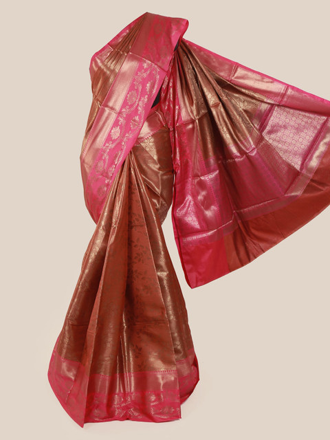 

Pothys Brown Woven Design Art Silk Saree