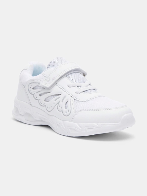 

shoexpress Girls White PU Running Shoes