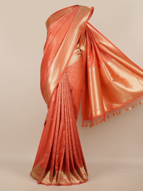 

Pothys Orange Pure Silk Woven Design Banarasi Saree
