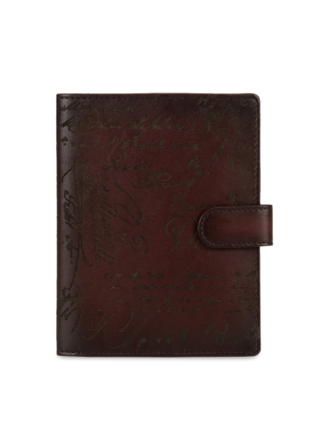 

Da Milano Unisex Maroon Textured Passport Holder