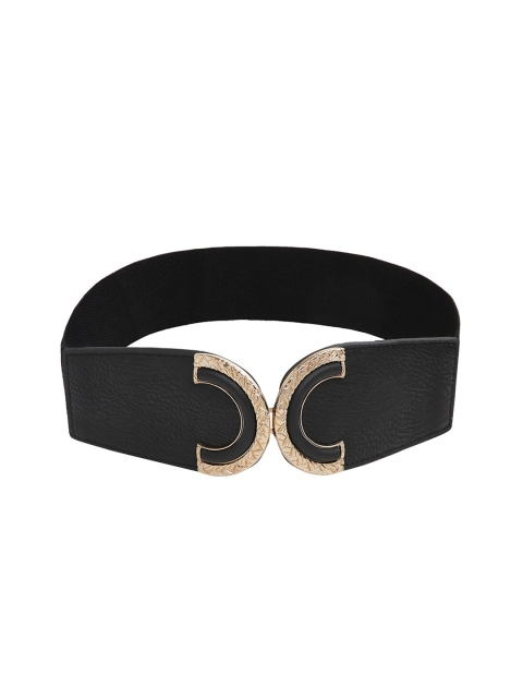 

CRUSSET Women Black Textured Wide Belt