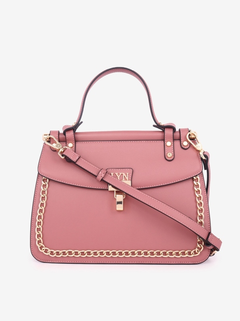 

LYN Pink Solid Satchel Handbags